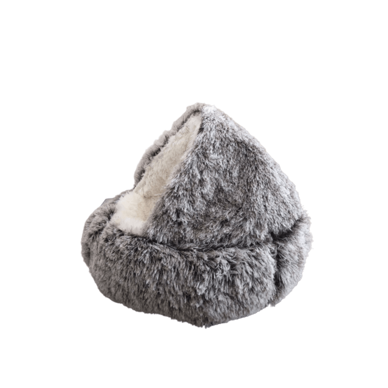 Cama Iglu de pêlo Castanho - Conforto Dos Patudos