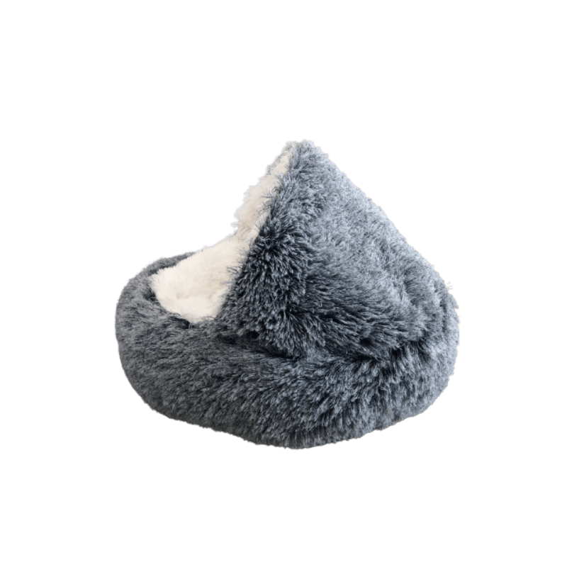 Cama Iglu de pêlo Cinzenta - Conforto Dos Patudos