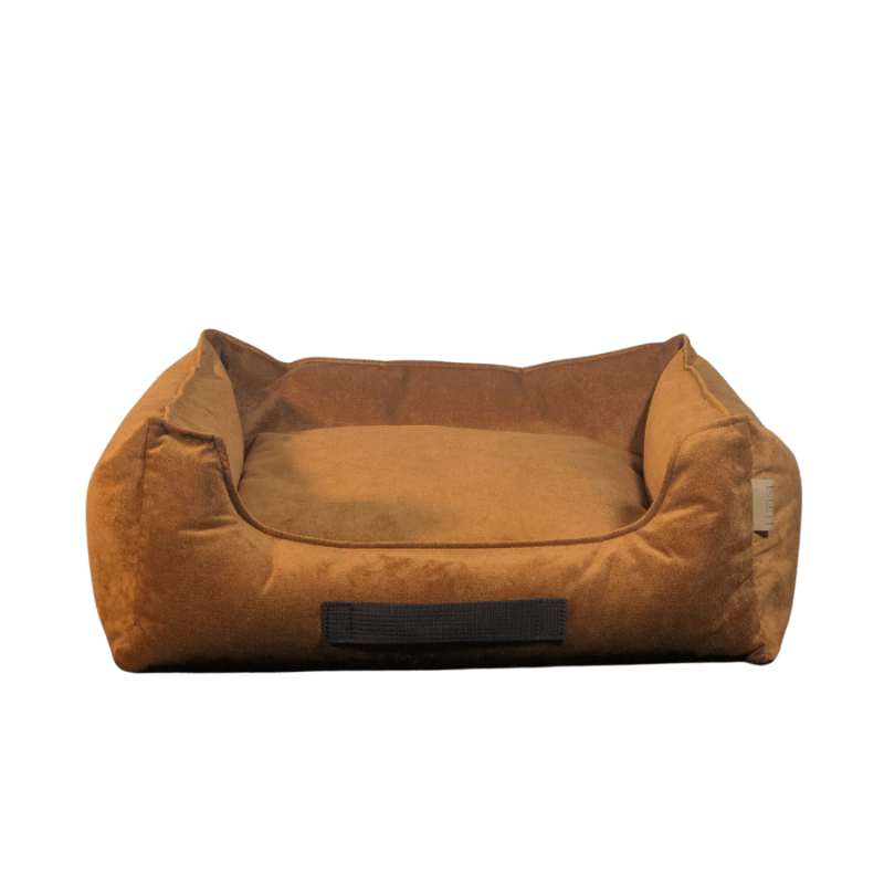 Cama Retangular Laranja LUFINI (Personalizável) - Conforto Dos Patudos