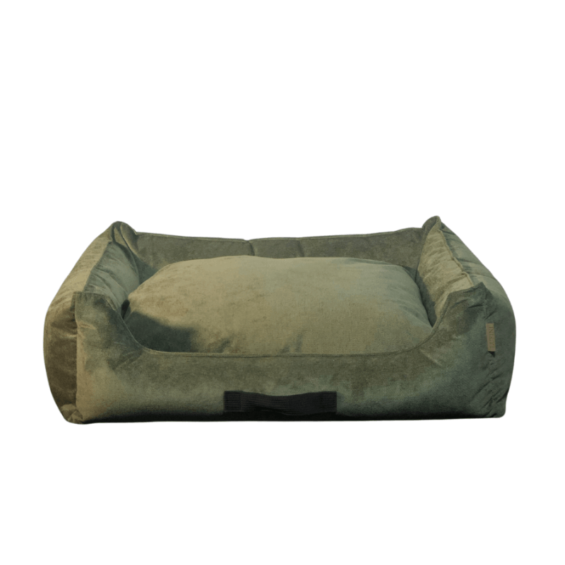 Cama Retangular Verde LUFINI (Personalizável) - Conforto Dos Patudos
