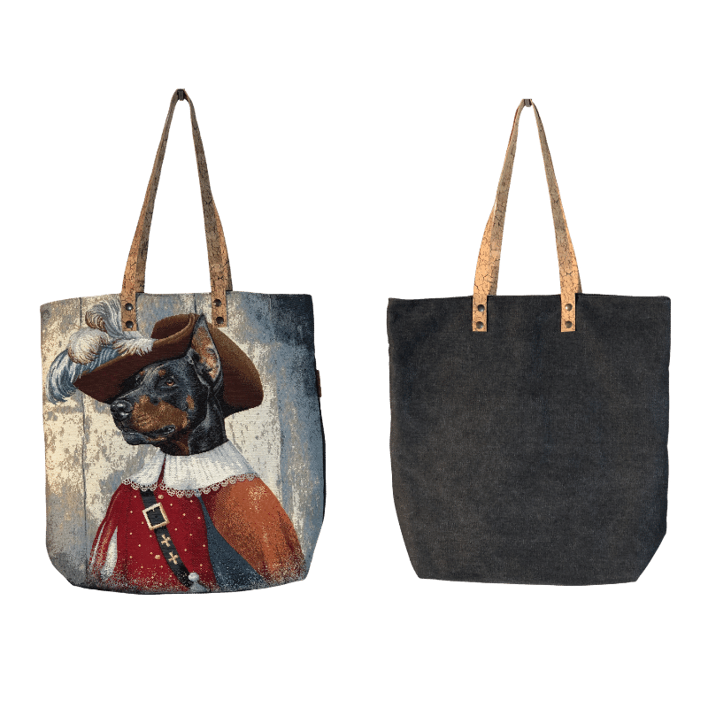 Bolsa de ombro padrão cão realeza - Conforto Dos Patudos