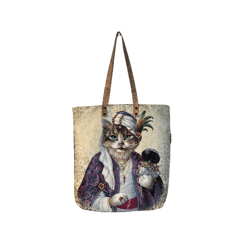 Bolsa de ombro padrão gato do deserto - Conforto Dos Patudos