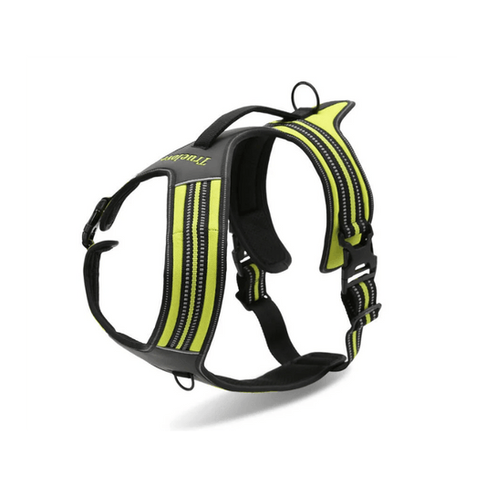 Peitoral/Coleira Arnês Refletora Truelove Neon Amarelo - Conforto Dos Patudos