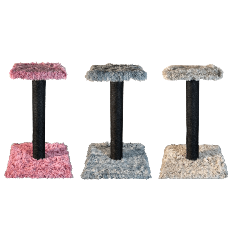 Arranhadores LUFINI de Corda Preta com 2 bases de pêlo longo (várias cores) - Conforto Dos Patudos