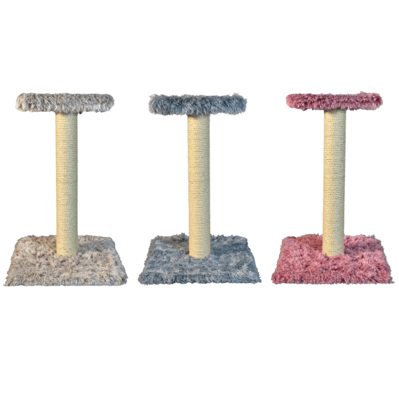Arranhadores LUFINI de Corda Branca com 2 base de pêlo longo (várias cores) - Conforto Dos Patudos