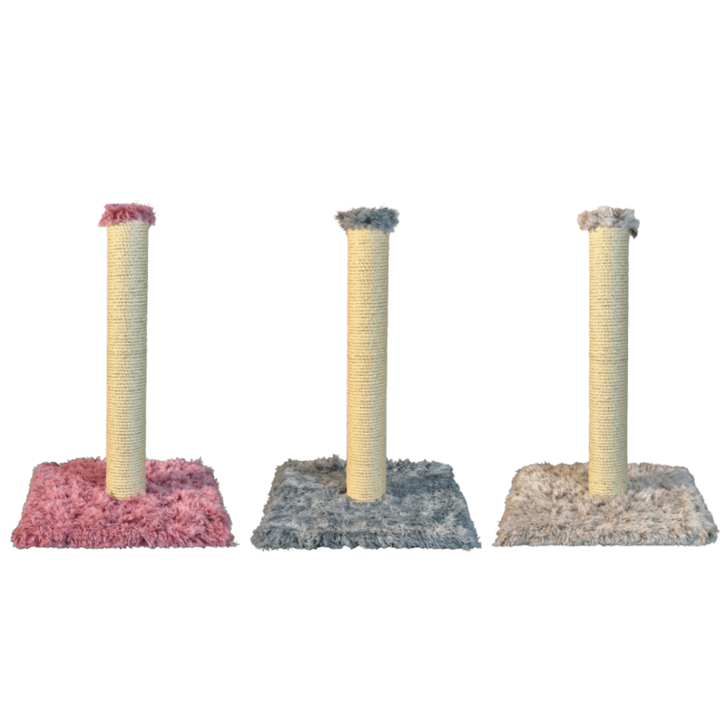 Arranhadores LUFINI de Corda Branca com 1 base de pêlo longo (várias cores) - Conforto Dos Patudos