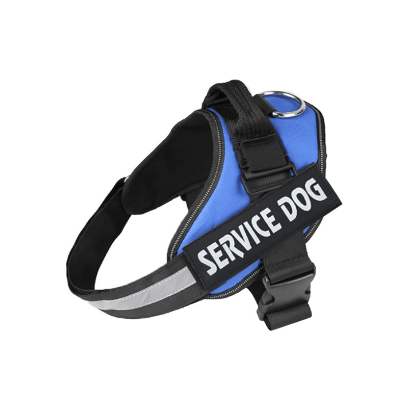 Peitoral/Coleira Arnês Service Dog Azul - Conforto Dos Patudos