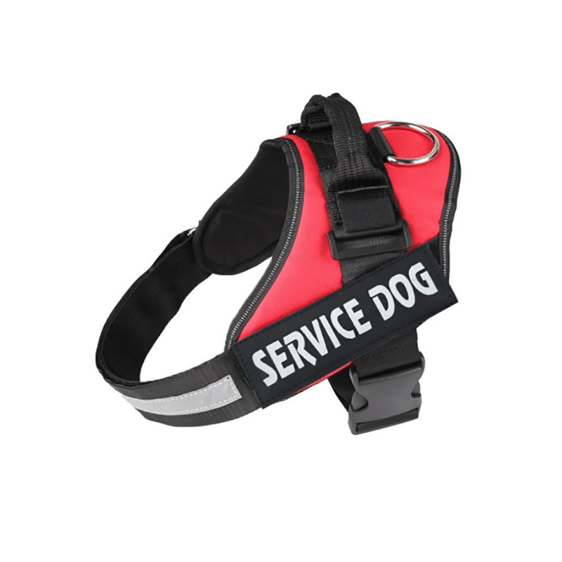 Peitoral/Coleira Arnês Service Dog Vermelho - Conforto Dos Patudos