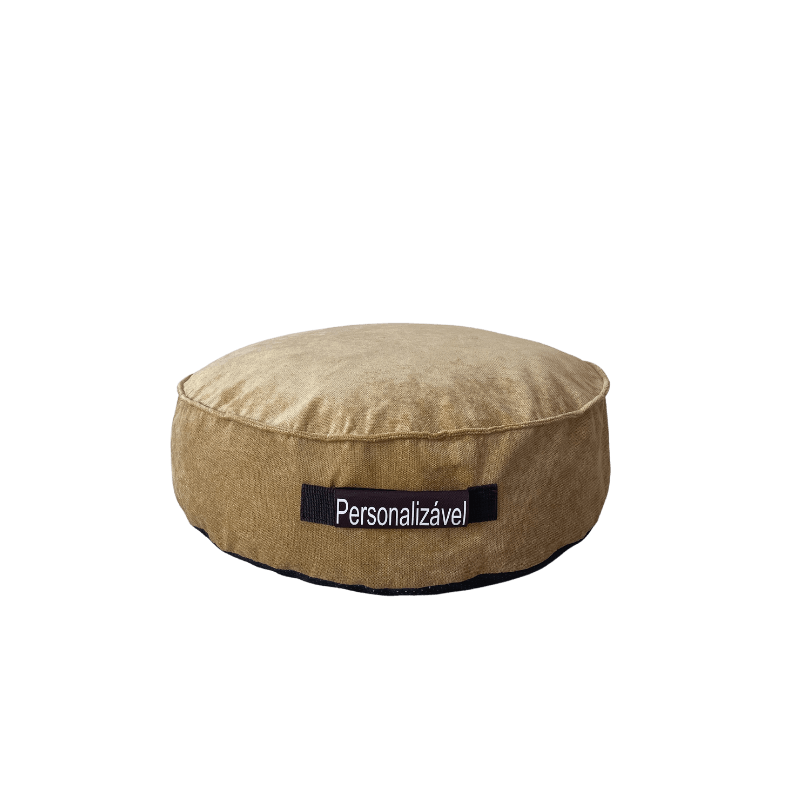 Puff Amarelo LUFINI (Personalizável) - Conforto Dos Patudos
