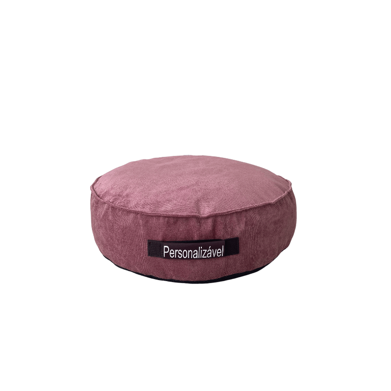 Puff Rosa LUFINI (Personalizável) - Conforto Dos Patudos