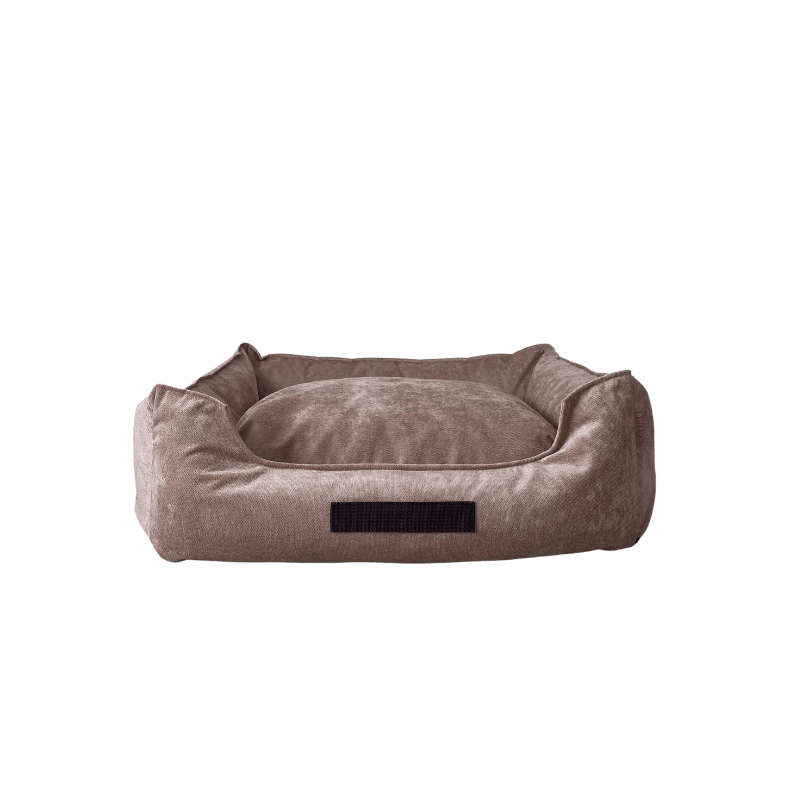 Cama Retangular Beje LUFINI (Personalizável) - Conforto Dos Patudos