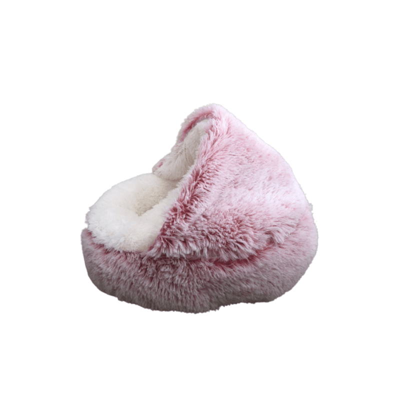 Cama Iglu de pêlo Rosa Claro - Conforto Dos Patudos