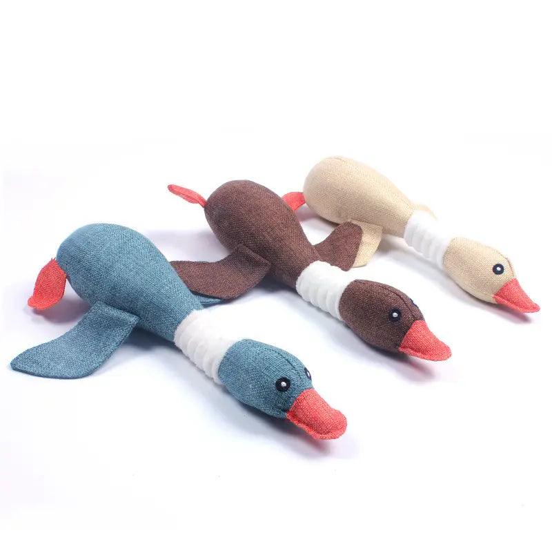 Brinquedo pato com corda - Conforto Dos Patudos