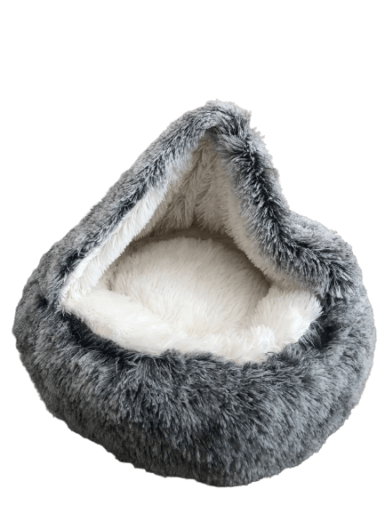 Cama Iglu de pêlo Cinzenta - Conforto Dos Patudos