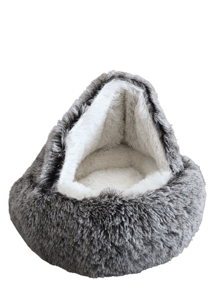 Cama Iglu de pêlo Castanho - Conforto Dos Patudos