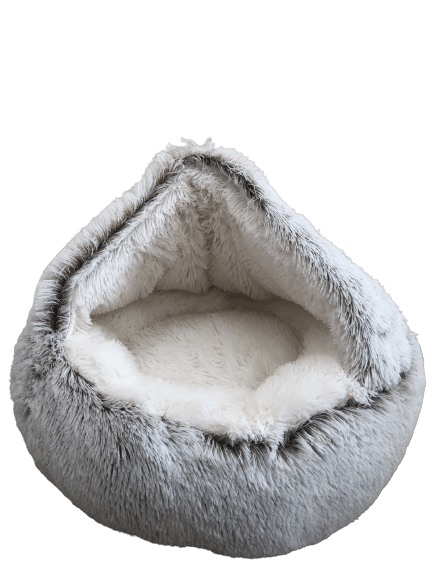 Cama Iglu de pêlo Castanho claro - Conforto Dos Patudos