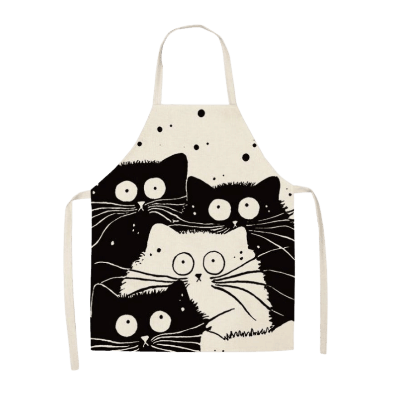 Avental com motivos de gatos - Conforto Dos Patudos