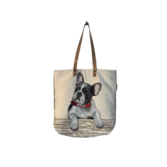 Bolsa de ombro padrão cão bulldog francês