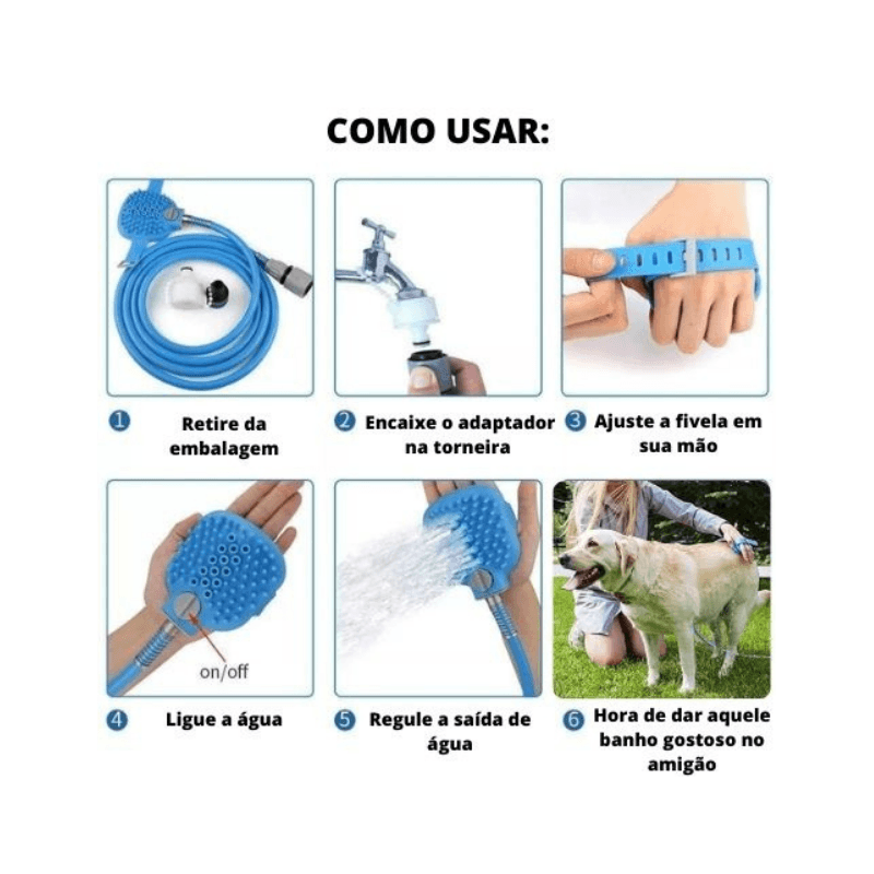 Chuveiro para Animais de Estimação - Conforto Dos Patudos