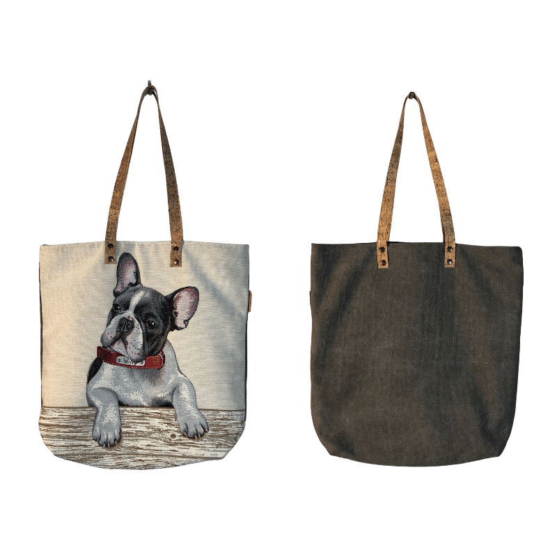 Bolsa de ombro padrão cão bulldog francês