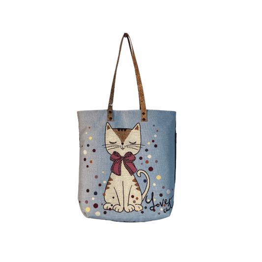 Bolsa de ombro padrão love cat