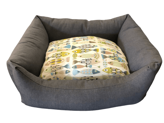 Cama Retangular de Ganga Cinzenta (vários padrões) - Conforto Dos Patudos