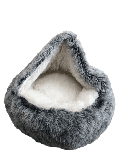Cama Iglu de pêlo Cinzenta - Conforto Dos Patudos