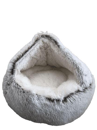 Cama Iglu de pêlo Castanho claro - Conforto Dos Patudos